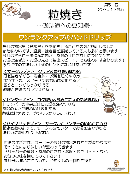 ワンランクアップのハンドドリップ